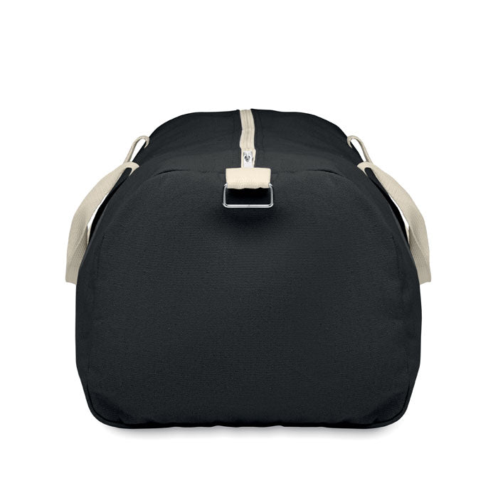 Promidžbena putna torba od recikliranih tkanina, 320 gr/m² crne boje | Poslovni pokloni