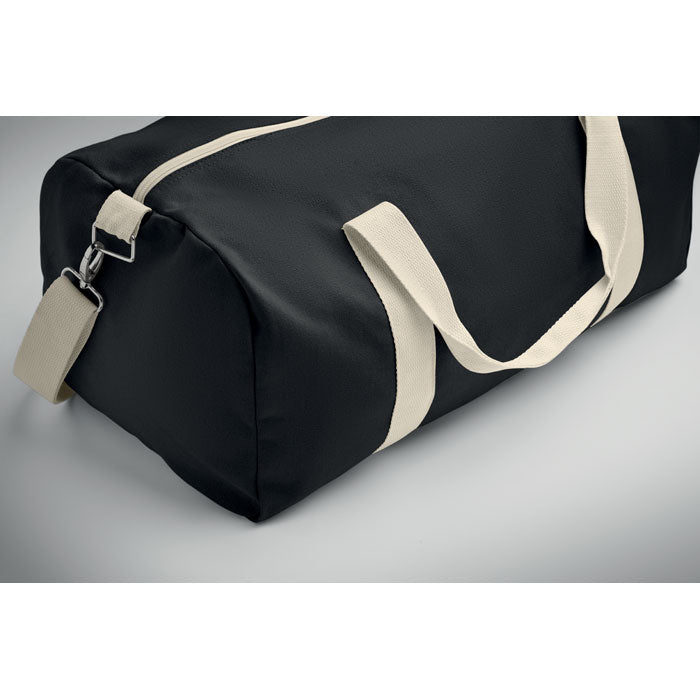 Promo putna torba od recikliranih tkanina, 320 gr/m² crne boje | Poslovni pokloni