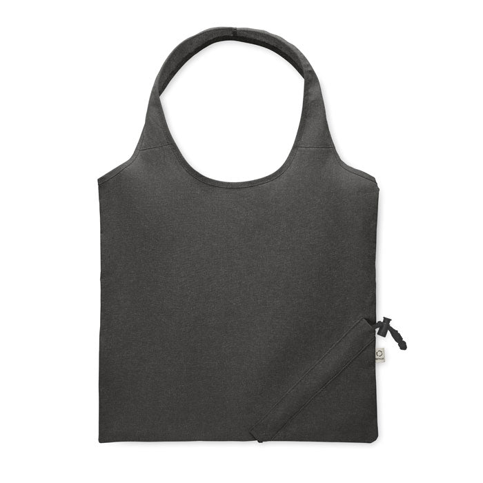 Promotivna sklopiva vrećica za kupovinu, crne boje | Promidžbeni pokloni