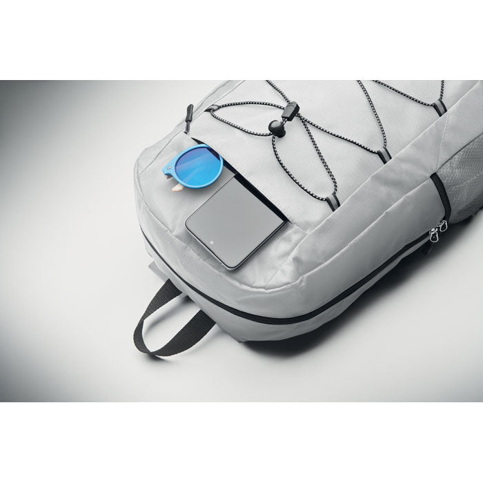 Klasičan ruksak od RPET poliestera, bijele boje | Reklamni pokloni