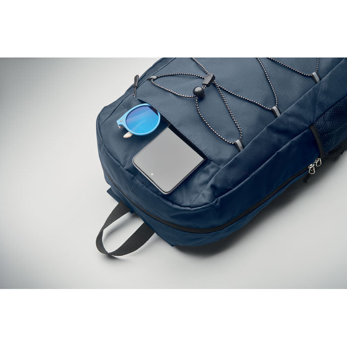 Klasičan ruksak od RPET poliestera, navy plave boje | Reklamni pokloni