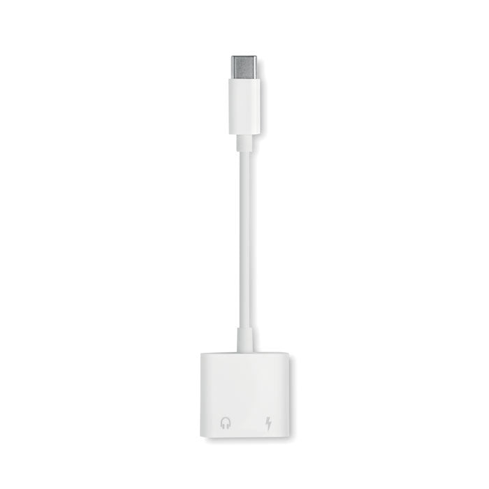 Promo višenamjenski USB tip-C priključak, bijele boje | Promotivni pokloni
