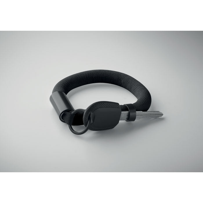 Reklamni spužvasti privjesak za ključeve, crne boje | Poslovni pokloni