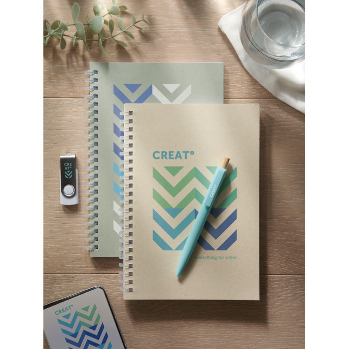 Spiralni A5 notes s mekim prstenastim uvezom od recikliranog kartona