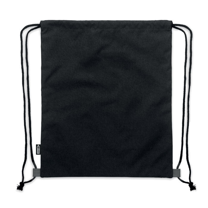 Promotivni ruksak/vrećica od RPET poliestera, crne boje | Reklamni pokloni