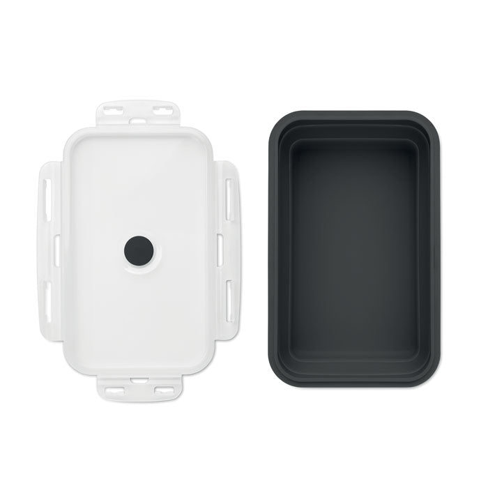 Promo sklopiva silikonska kutija za ručak, crne boje | Poslovni pokloni