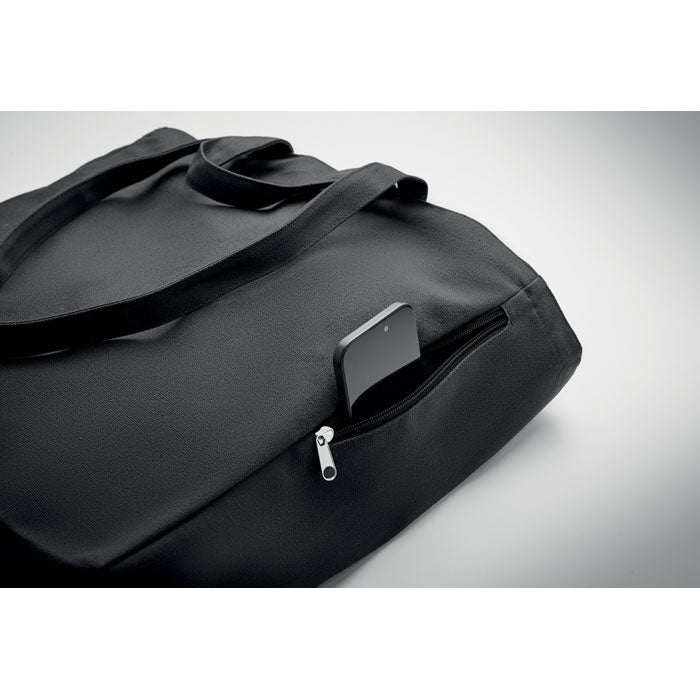 Promotivna torba za kupovinu od recikliranog polipamuka, crne boje | Promidžbeni pokloni 