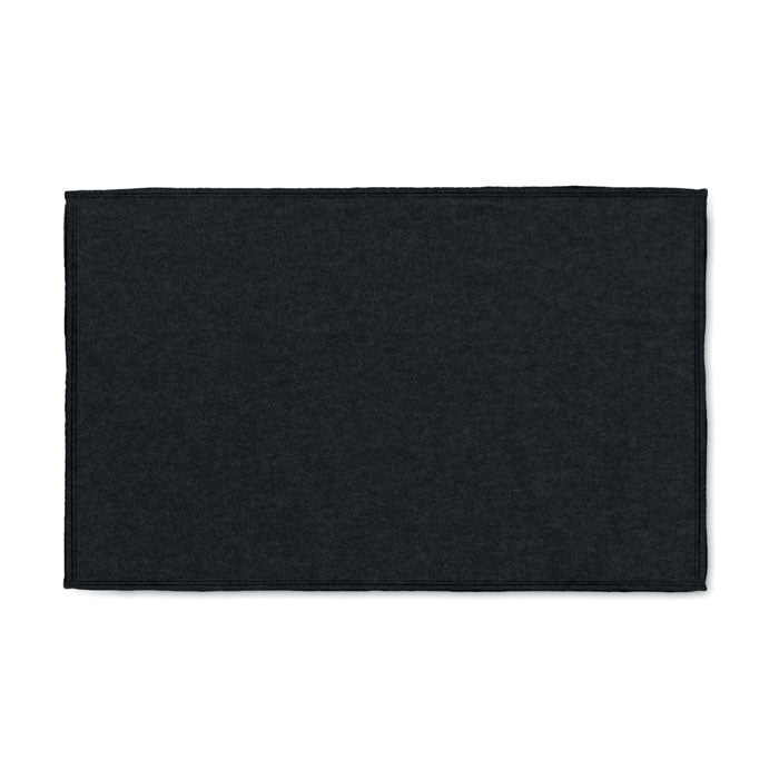 Promotivna 2u1 deka od flanela, crne boje | Promidžbeni pokloni