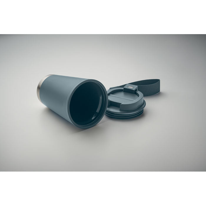 Reklamna šalica s dvostrukom stijenkom, 300ml plave melange boje | Poslovni pokloni