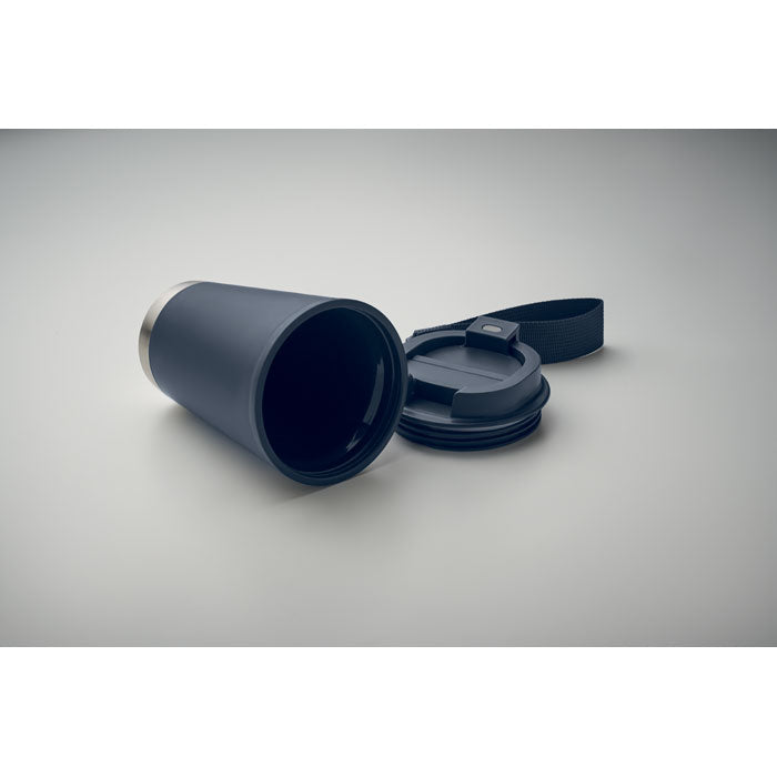 Promidžbena šalica s dvostrukom stijenkom, 300ml navy plave boje | Poslovni pokloni