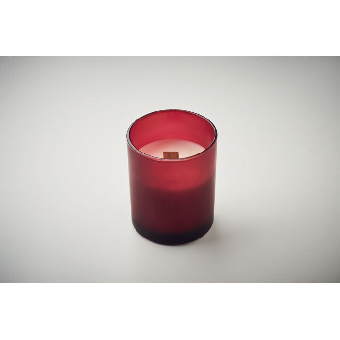 Reklamna mirisna voštana svijeća od 80 g s aromom vanilije, crvene boje | Poslovni pokloni