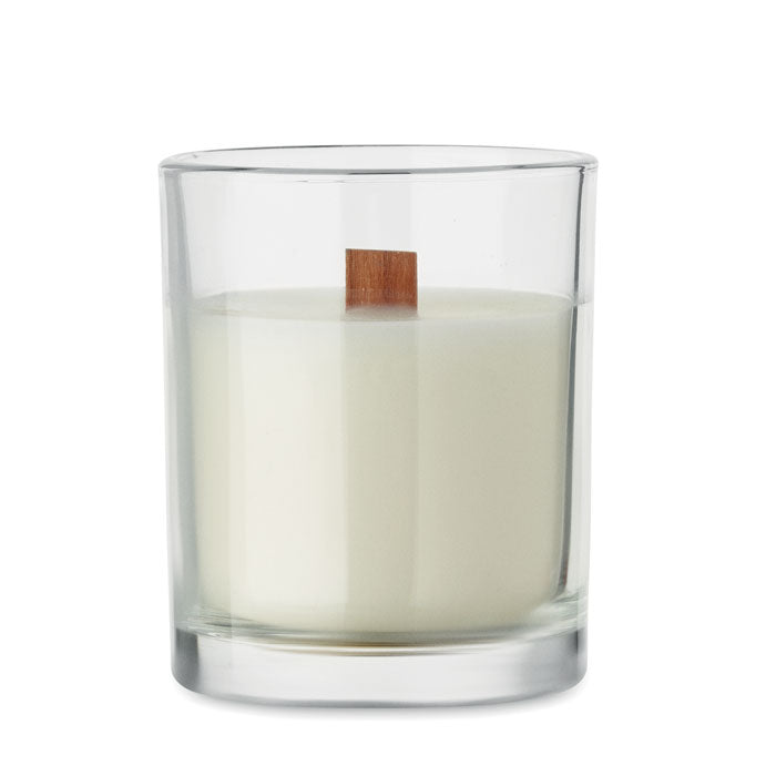 Promo mirisna voštana svijeća od 80 g s aromom vanilije, transparentne boje | Poslovni pokloni