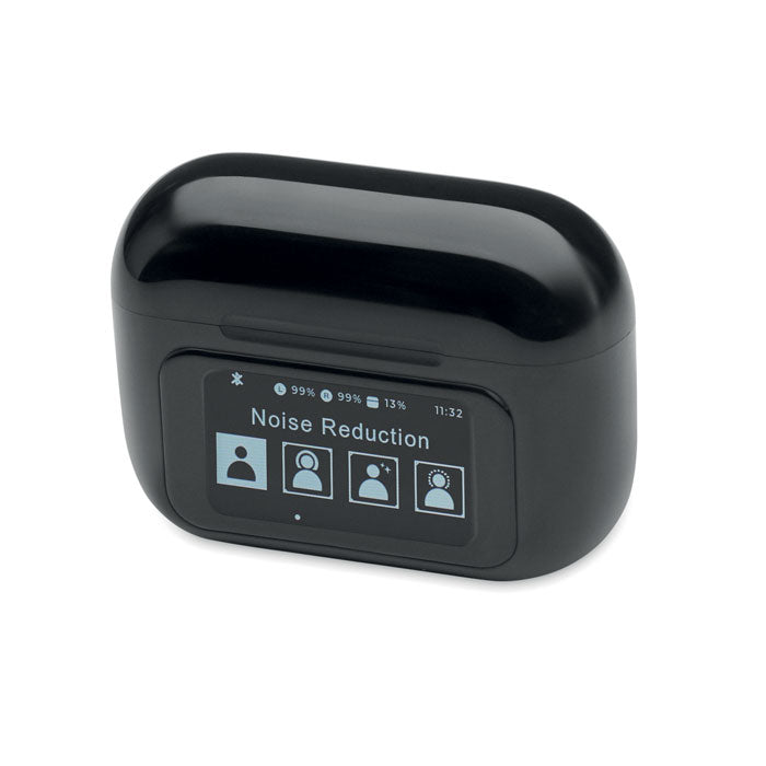 Promo ABS bežične stereo slušalice, 30 mAh crne boje | Poslovni pokloni