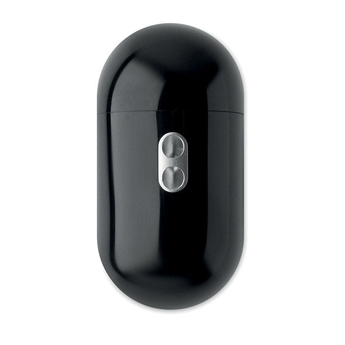 Reklamne ABS bežične stereo slušalice, 30 mAh crne boje | Promidžbeni pokloni