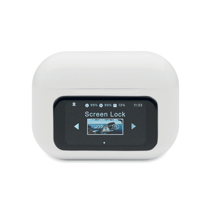 Promo ABS bežične stereo slušalice, 30 mAh bijele boje | Poslovni pokloni