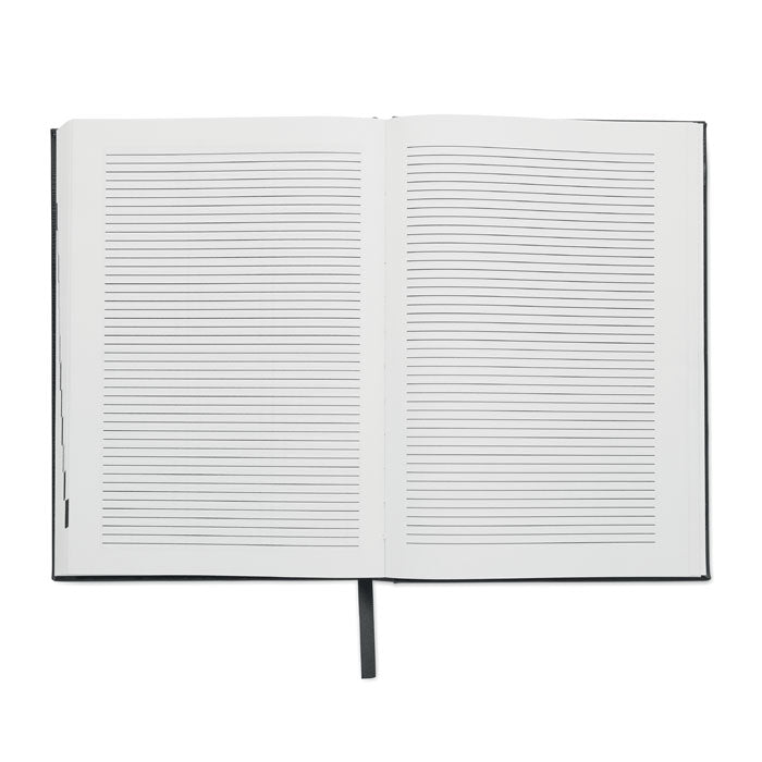 Promidžbeni A5 planer od recikliranog materijala, crne boje | Poslovni pokloni