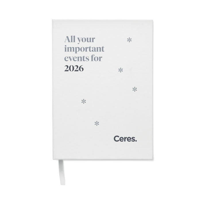 Reklamni A5 planer od recikliranog materijala, bijele boje s tiskom | Poslovni pokloni