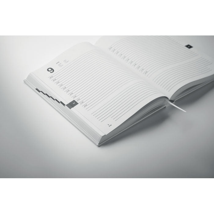 Promotivni A5 planer od recikliranog materijala, bijele boje | Poslovni pokloni | Promo pokloni