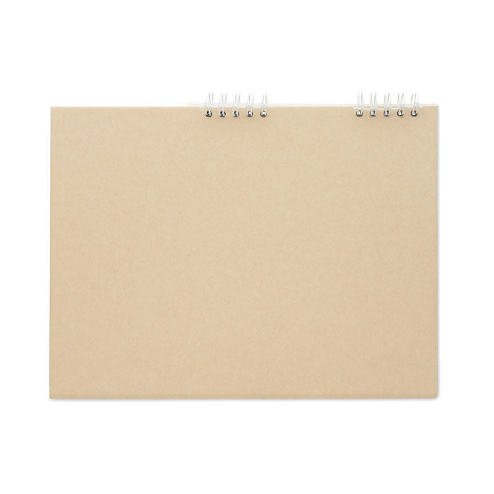 Promo stolni kalendar s četverogodišnjim prikazom, bež boje | Poslovni pokloni