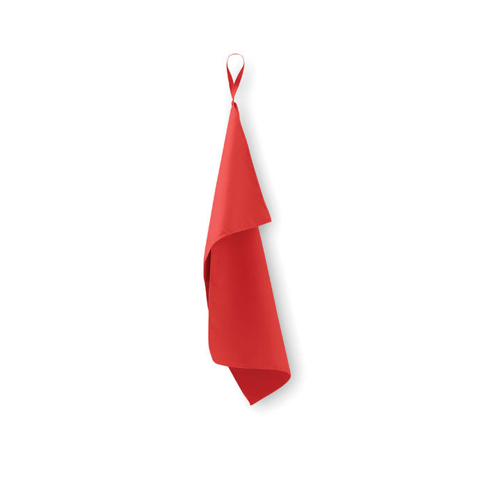 Promotivni ručnik od mikrofibre 30x50cm, crvene boje | Poslovni pokloni | Promo pokloni