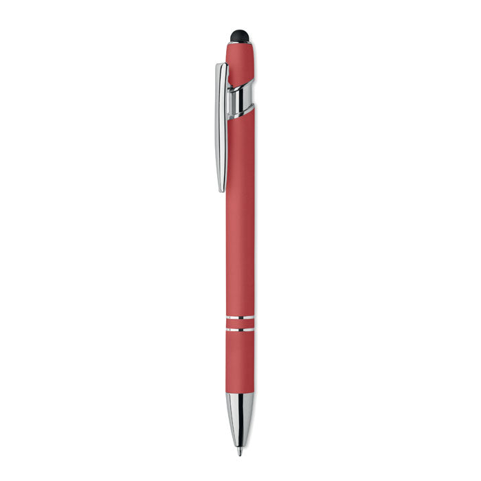 Promotivna stylus kemijska olovka od recikliranog aluminija, crvene boje | Poslovni pokloni