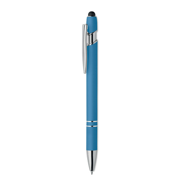 Promotivna stylus kemijska olovka od recikliranog aluminija, tirkizne boje | Poslovni pokloni