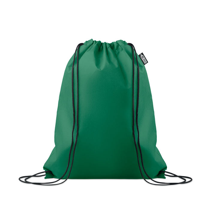 Promotivni ruksak/vrećica s vezicama od RPET-a, 80 gr/m², tamno zelene boje | Poslovni pokloni