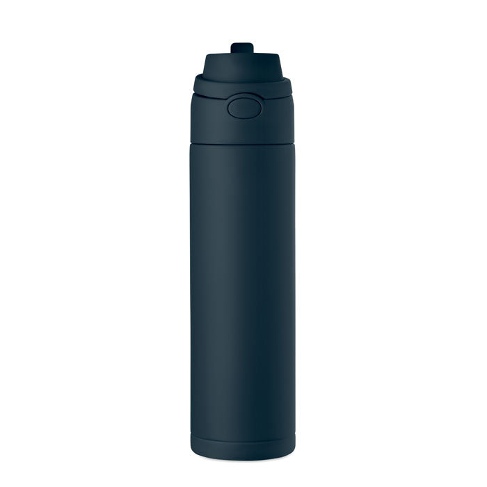 Promidžbena ekološka termo boca od recikliranog nehrđajućeg čelika, 500 ml navy plave boje | Poslovni pokloni