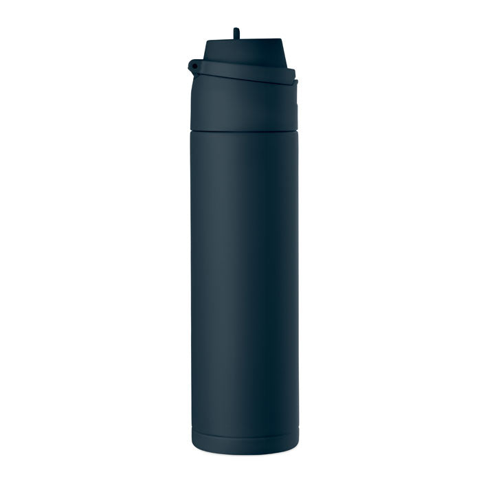 Promo ekološka termo boca od recikliranog nehrđajućeg čelika, 500 ml navy plave boje | Poslovni pokloni