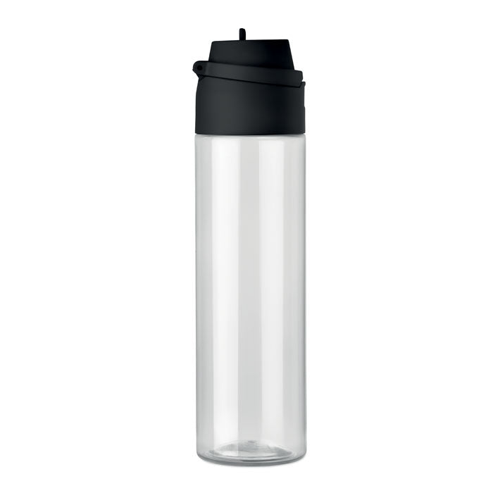Promo RPET boca za vodu s 2-u-1 poklopcem, 700ml crne boje | Poslovni pokloni