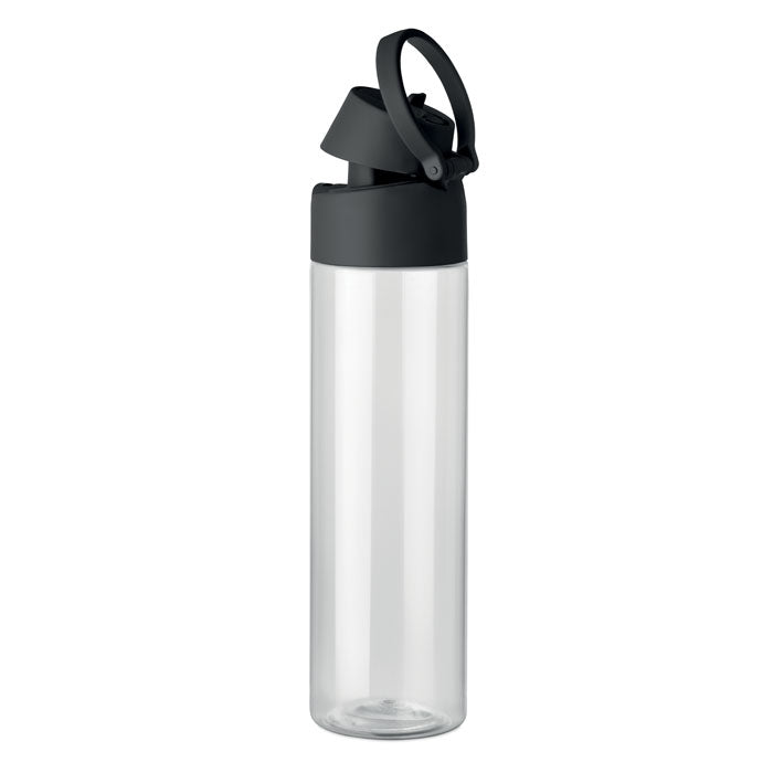 Promidžbena RPET boca za vodu s 2-u-1 poklopcem, 700ml crne boje | Promotivni pokloni