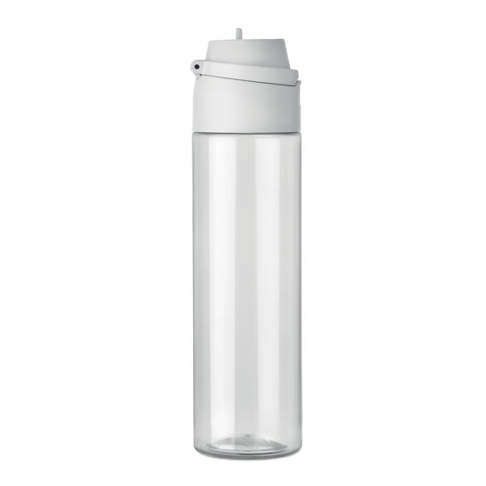 Promo RPET boca za vodu s 2-u-1 poklopcem, 700ml bijele boje | Poslovni pokloni