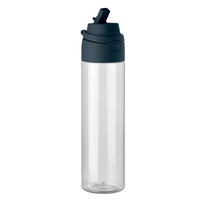 Promotivna RPET boca za vodu s 2-u-1 poklopcem, 700ml navy plave boje | Poslovni pokloni
