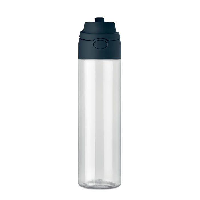 Promidžbena RPET boca za vodu s 2-u-1 poklopcem, 700ml navy plave boje | Poslovni pokloni