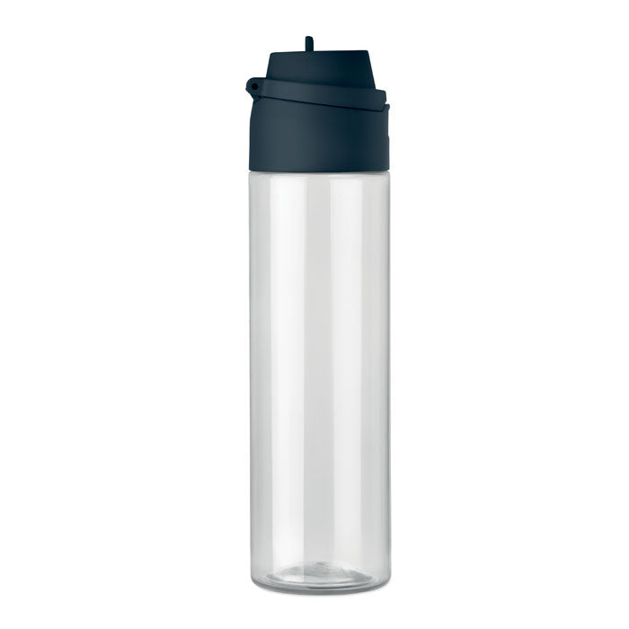 Promo RPET boca za vodu s 2-u-1 poklopcem, 700ml navy plave boje | Poslovni pokloni