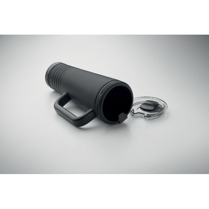 Promo navijačka termo čaša od nehrđajućeg čelika, 700ml crne boje | Poslovni pokloni