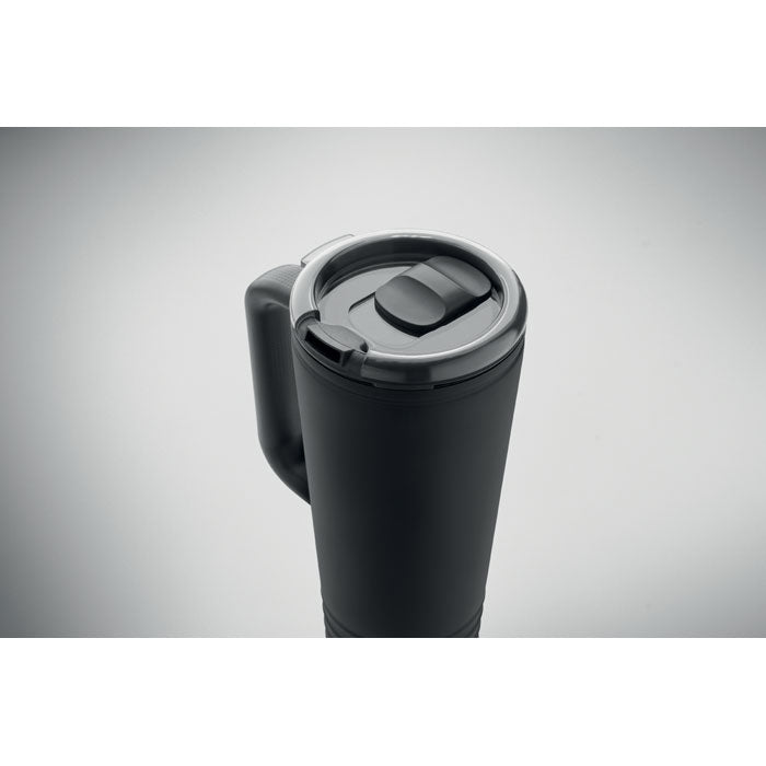 Reklamna navijačka termo čaša od nehrđajućeg čelika, 700ml crne boje | Promidžbeni pokloni