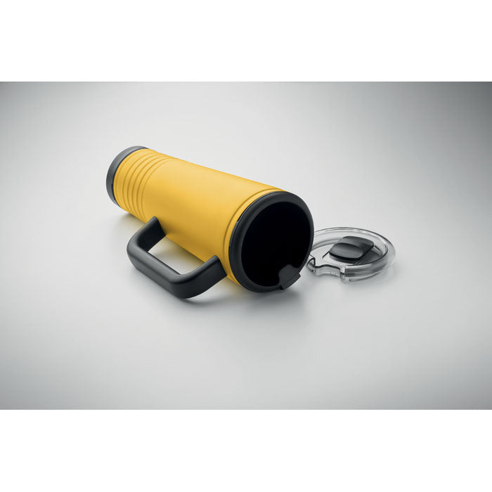 Promo navijačka termo čaša od nehrđajućeg čelika, 700ml žute boje | Poslovni pokloni