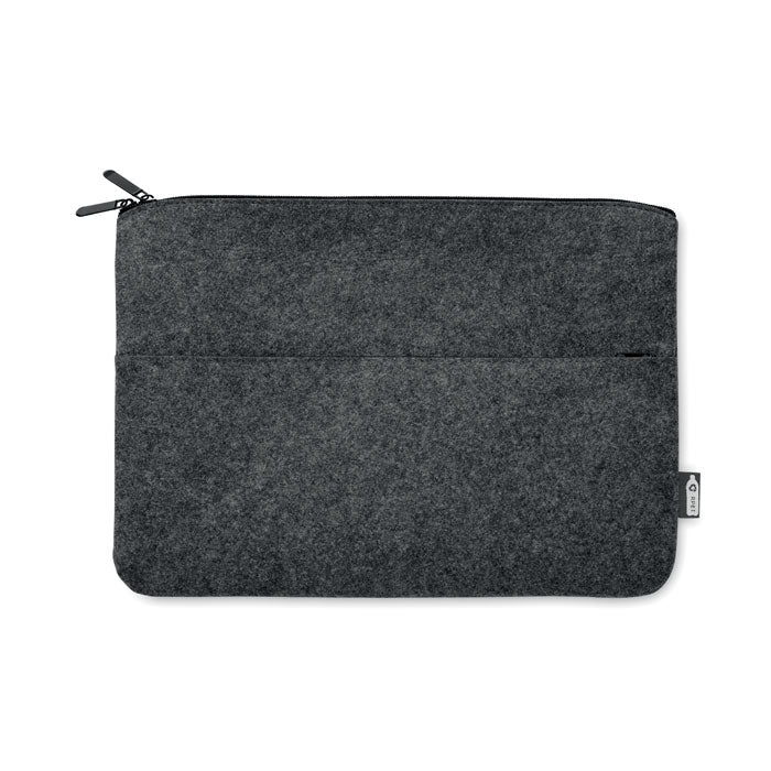 Promotivna navlaka za 14" laptop od RPET filca, tamno sive boje | Poslovni pokloni 