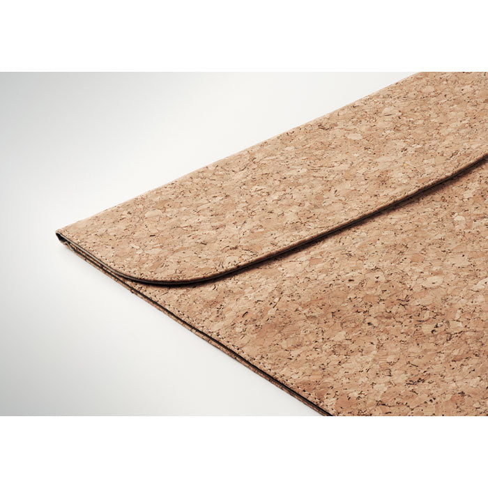 Reklamna plutena torba za prijenosno računalo, smeđe boje | Poslovni pokloni