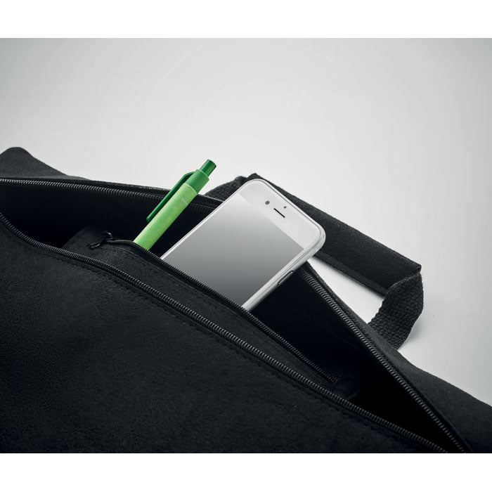 Promidžbena RPET torba za 15" prijenosno računalo, crne boje | Poslovni pokloni