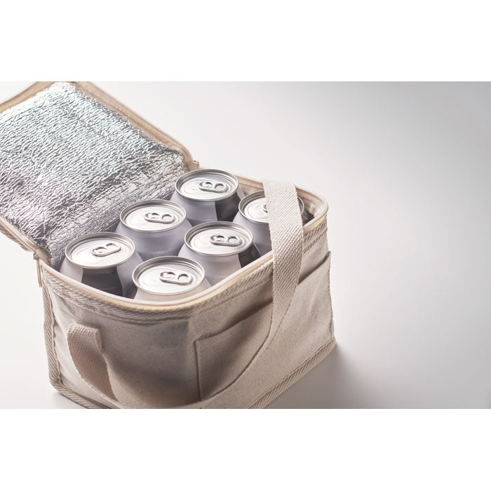 Promotivna pamučna rashladna torba 280 gr/m², bež boje | Reklamni pokloni