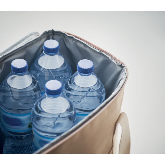 Promidžbena velika rashladna torba, 450 gr/m², bež boje | Poslovni pokloni