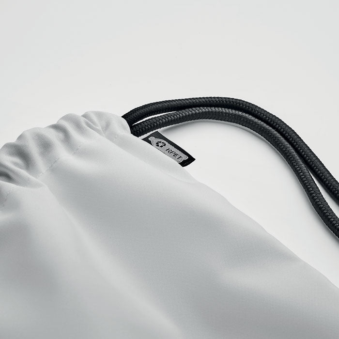 Reklamni ruksak / vrećica od 300D RPET poliestera, bijele boje | Promidžbeni pokloni