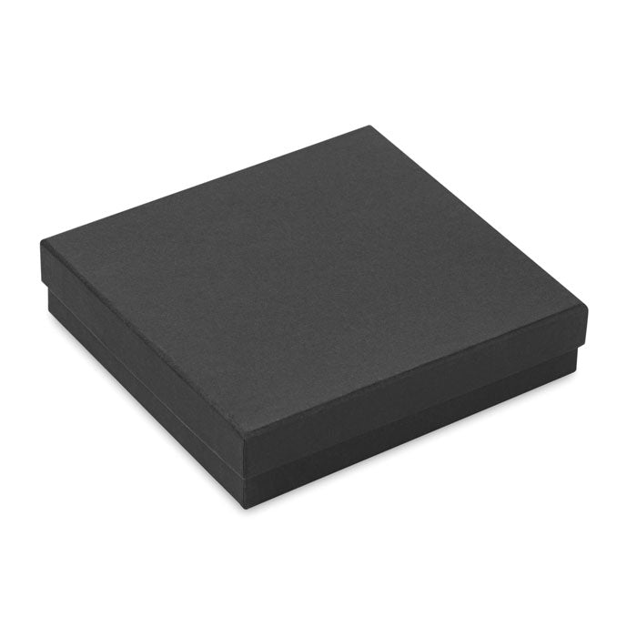 Reklamni poklon set s kemijskom olovkom, privjeskom i držačem kartica, crne boje | Poslovni pokloni