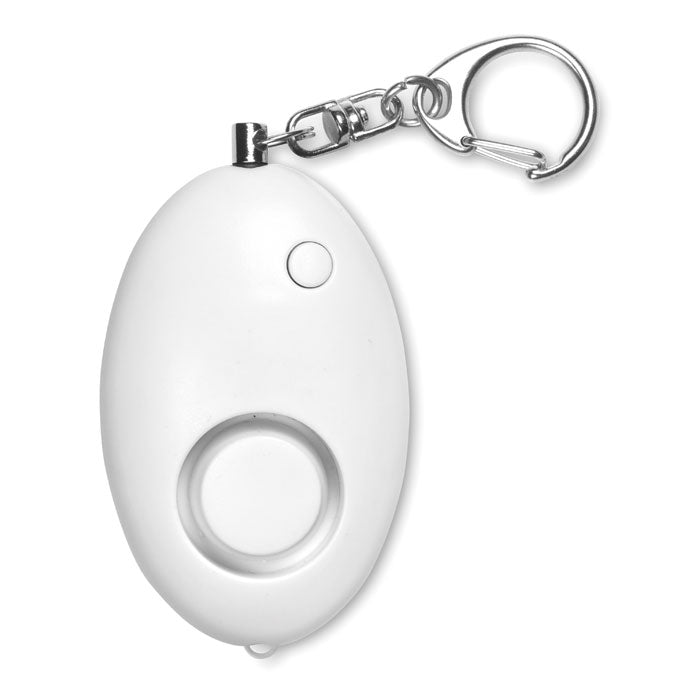 Promotivni mini osobni alarm od ABS-a, bijele boje | Poslovni pokloni