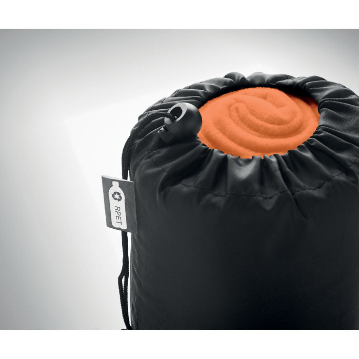Promidžbena eko putna deka od recikliranog PET materijala, narančaste boje | Reklamni pokloni