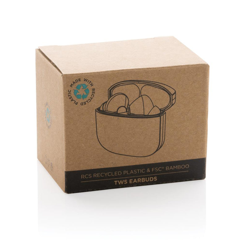 Promotivne bežične slušalice i torbica od bambusa | Promotivni pokloni