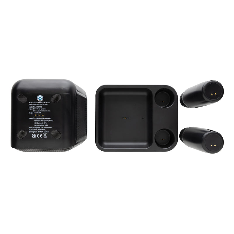 Luksuzni karaoke set od reciklirane plastike s dvostrukim mikrofonom