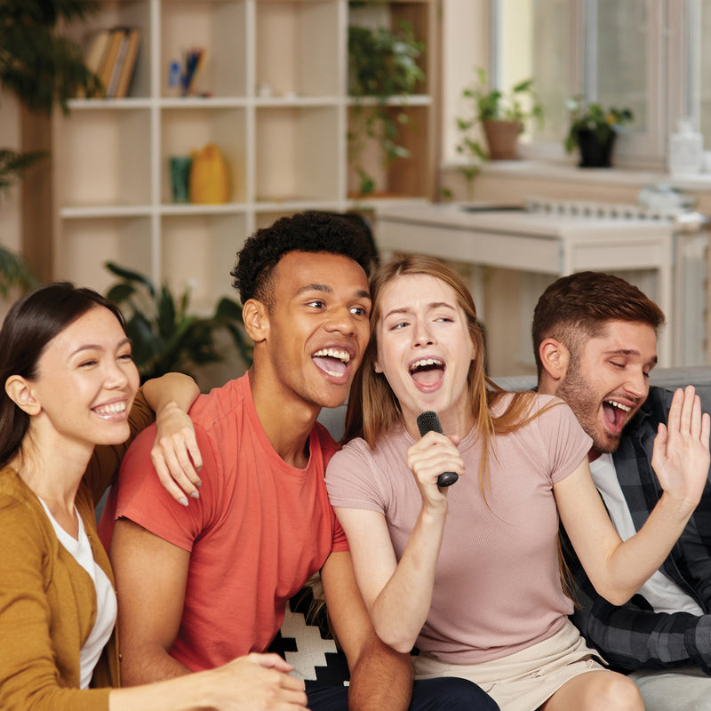 Luksuzni karaoke set od reciklirane plastike s dvostrukim mikrofonom